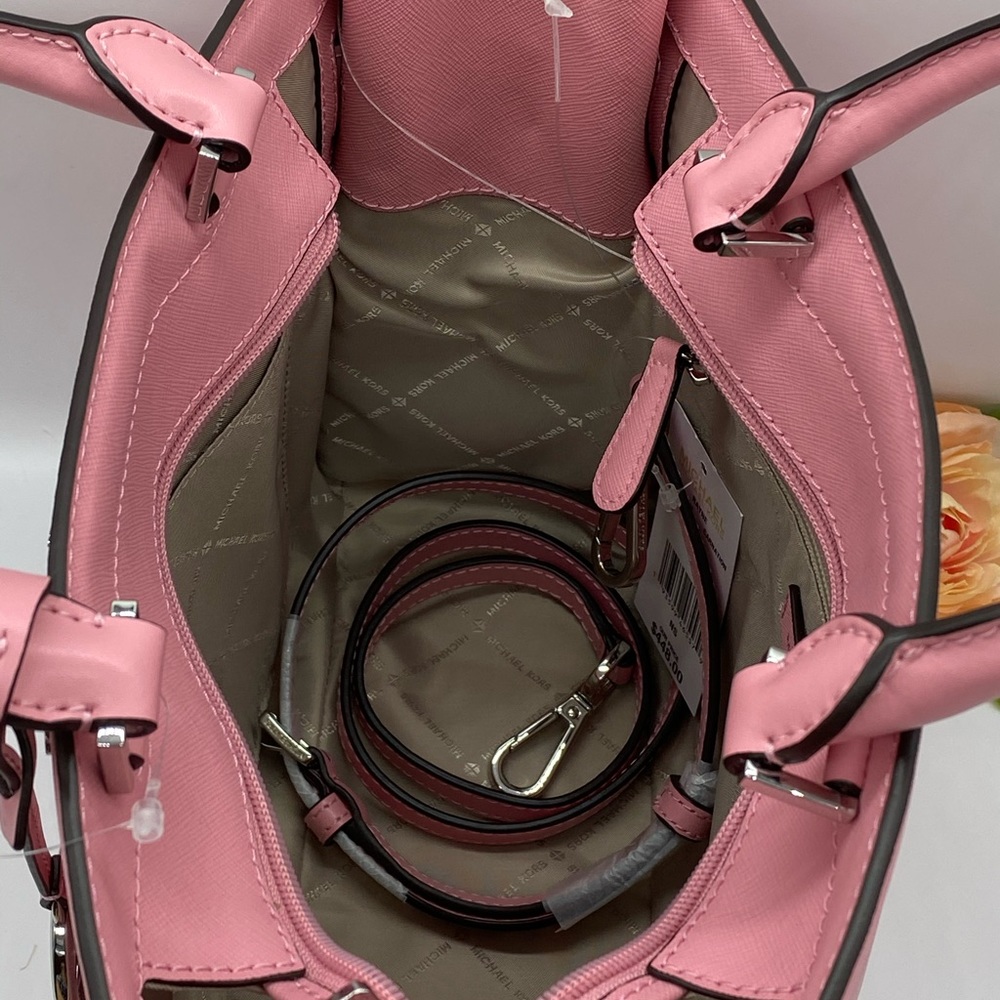 MICHAEL KORS RAYNE MEDIUM EW SATCHEL CARNATION - Picture 6 of 14